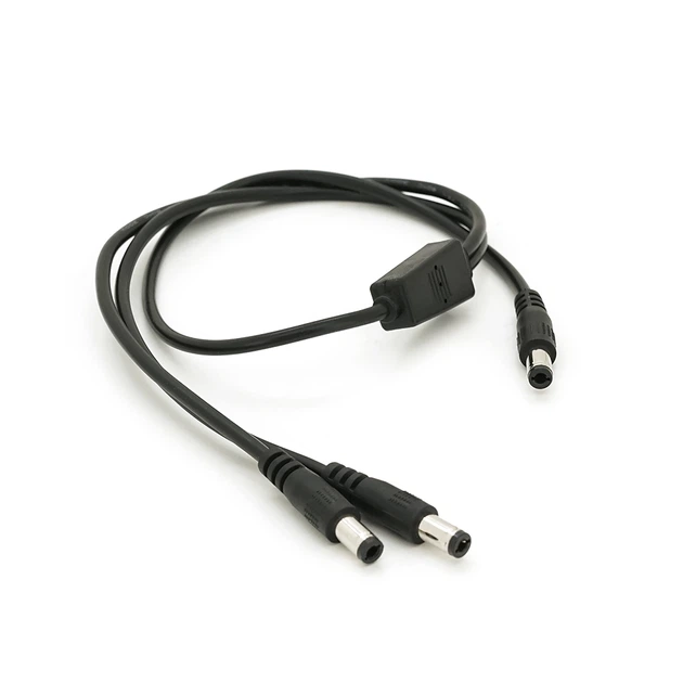 Дільник живлення DC-M=>2xDC-M (D 5,5×2,5мм) кабель довжиною 50см